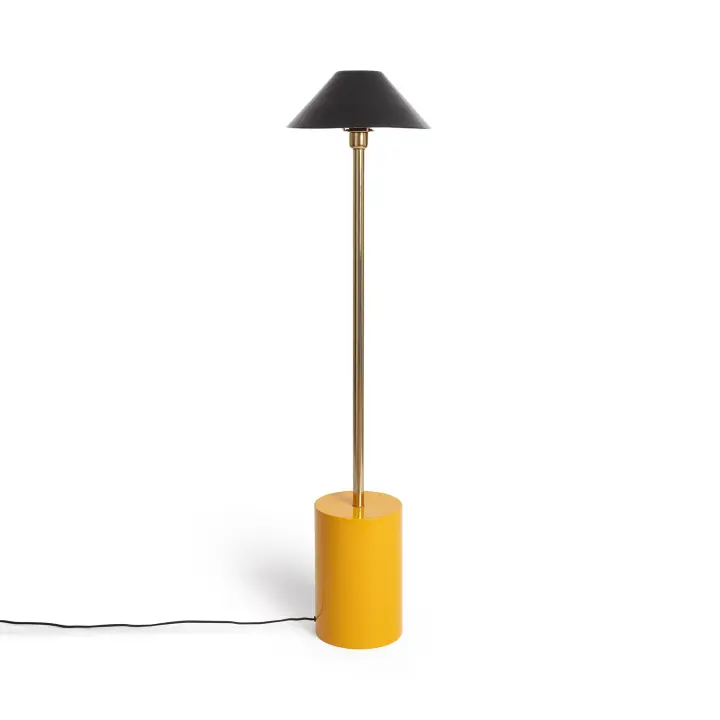 Ledkia Lámpara de Pie Metal Brijesh Amarillo - 1