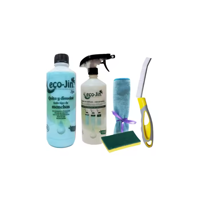 Laboncler Lote ECOJIN 1 Litro a Elegir, Difusor, Cepillo de Juntas, Bayeta y Estropajo .. - 1