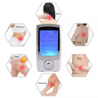 Estimulador Muscular Eléctrico Con 16 Modos Doble Canal EMS TENS Terapia Física Masajeador Corporal Electroestimulador Para Relajación - details 0