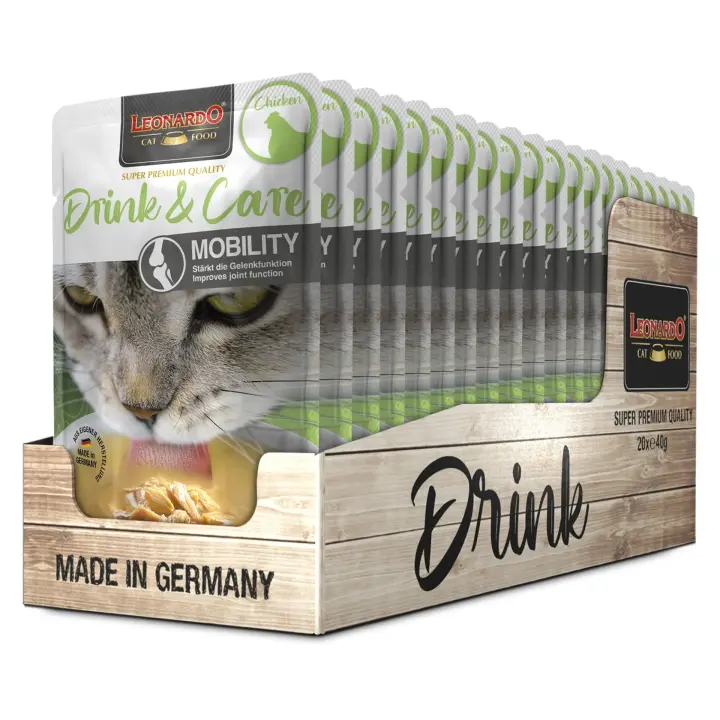 Leonardo Drink&Care Mobility NUEVO de Pollo alimento complementario para gatos adultos - 1