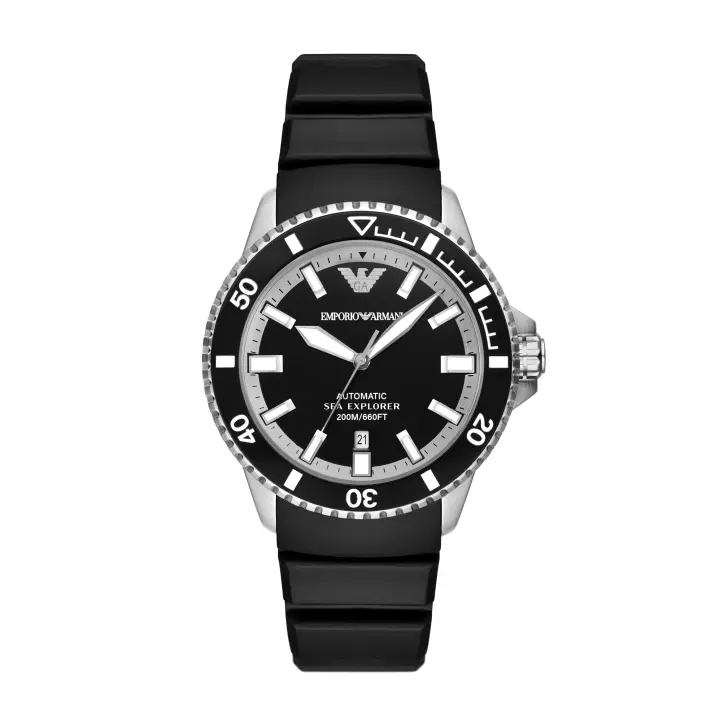 Emporio Armani Reloj SILICONE，BLACK，AUTOMATIC/3 HAND DATE AR60078 - 1
