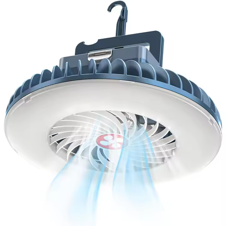 Ventilación Silencioso LED camping interior Lampara Luz USB Agua recargable camping Accesorios - 1