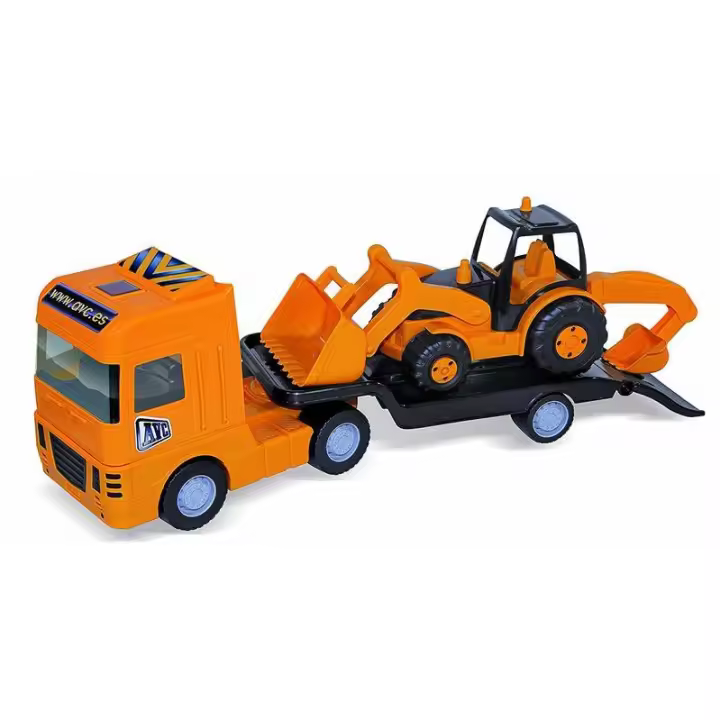 Molto Maxi Trailer con Plataforma y Tractor para Niños Pequeños - Set de Juguetes Divertido y Educativo - 1