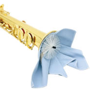 Toalla De Limpieza Para Saxofón Con Cepillo Accesorios Para Instrumentos De Viento Apto Para Alto Tenor Soprano Tela Para Tubo Interno Partes De Saxofón - details 1