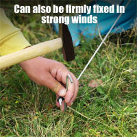 10pcs Palos De Tenda De Aluminio Con Gancho Para Camping Y Viajes Al Aire Libre Palos De Tierra Duros Y Ligeros Para Tarp Y Awning - details 3