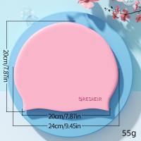 Gorro De Natación De Silicona Impermeable Y Elástico Para Mujeres Y Hombres Gorro De Natación Puro Color De Alta Elasticidad - details 8