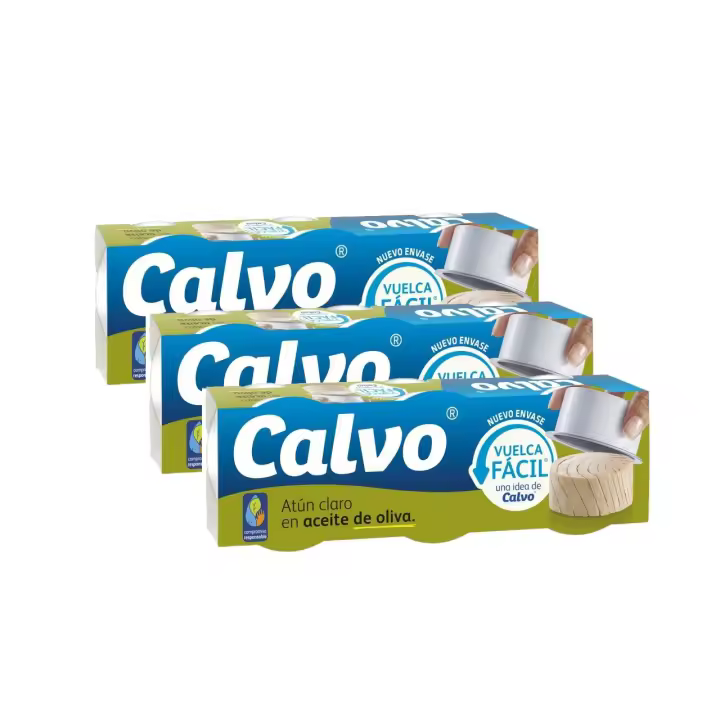 Calvo® Surtidos De Latas Atún Claro En Aceite De Oliva, Natural, Aceite De Girasol, Tomate, Calamares En Escabeche, Salsa Americana Y Su Tinta, Sardinas En Aceite De Oliva, Girasol, Escabeche Y Salsa De Tomate, Mejilones En Escabeche, Pack 3 De 1-3 Latas - 1