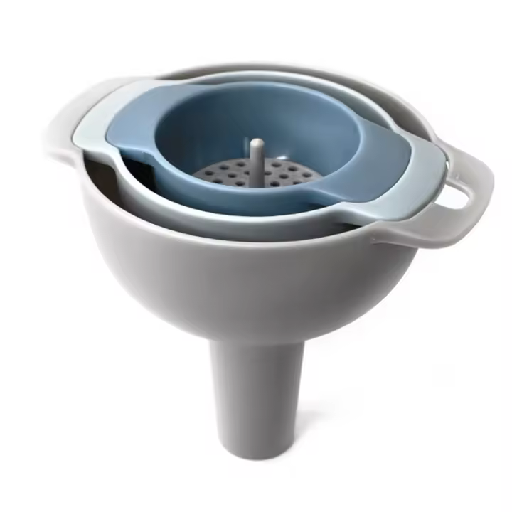Funel De Cocina 4 En 1 Con Filtro Desmontable Funel Para Rellenar Botellas De Grado Alimenticio BPA-Free Eco-amigable - 1