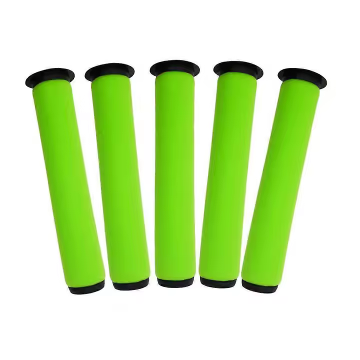 Paquete de 5 filtros lavables para Gtech AirRam MK2 y Air Ram MK2 K9 aspiradora inalámbrica (MK2 K9 filtros largos) 23*5,5*3,9 cm, Verde - 1
