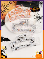 3pcs Clip Para El Cabello Con Diseño De Calabaza Fantasma Bruja Y Elementos De Estrella Luna Translúcidos Para Mujer Regalo De Halloween - details 0