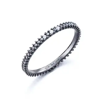 Anillo Rutenio Plata Lecarré con Diamantes Talla 15 - 1