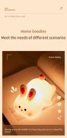 Lámpara De Noche LED De Conejo Cartoon Suave De Silicona Recargable Decoración De Mesa Para Niños Regalos Para Dormitorio Y Jardín Luz De Ambiente - details 9