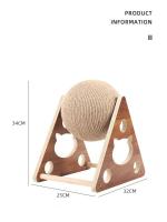 Juguete Para Gatos De Madera Sólida Con Alambre De Sisal Duradero Y Natural Juguete De Afilado Para Gatos Con Cordón De Sisal Para Subir Y Escalar - details 8