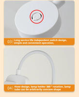 Luz De Lectura Portátil LED Recargable USB Protección Ocular Luz Nocturna Mini Doble Plegable Para Estudio Y Viaje - details 12