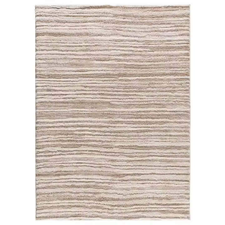 ATTICGO Alfombra de Interior Estilo Escandinavo con Materiales Reciclados y Relieve en Beige - Lima 3501 120x170, 140x200, 160x230 cm - 1
