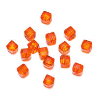 50pcs/lot Perlas De Cristal Transparente Cuadradas Para Manualidades Joyería Cadena De Teléfono Accesorios Espaciador Collar - details 3