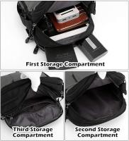 Bolso Hombre Bandolera Pequeña, Impermeable Nylon Bandoleras Hombre Bolso de Hombre Crossbody Casual Bolsa Con Correas de Hombre Ajustables Para Gift, Viaje, Trabajo - details 2