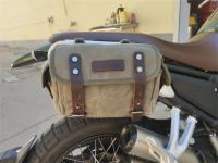 Bolsas De Sillín Para Motocicleta Negras Impermeables De Lona Con Cera De Aceite Bolsas Laterales Para Motocicleta Equipaje De Herramientas - details 1
