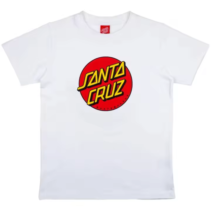 Camiseta Santa Cruz Youth Classic Dot T-Shirt para kids en color blanco - 1
