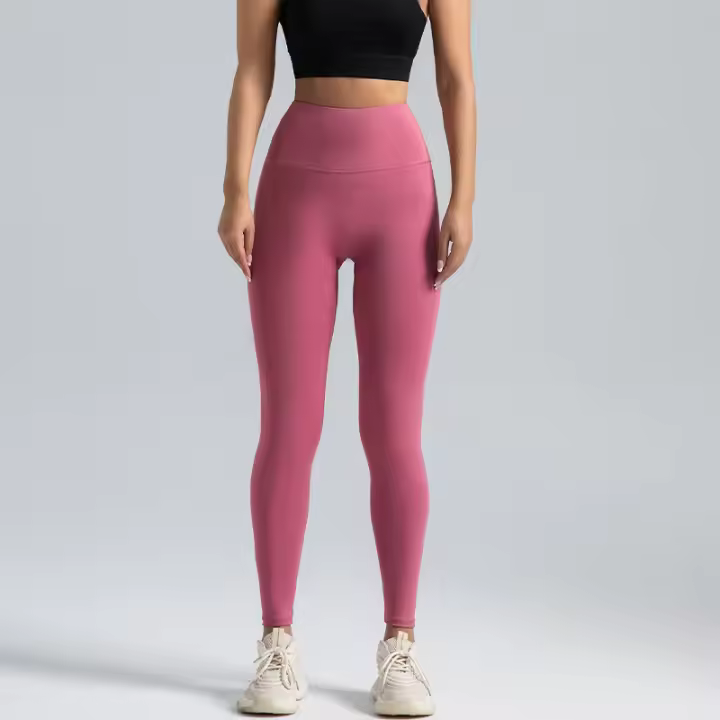 Pantalones de yoga sin corte en T, cintura alta, levantamiento de glúteos, mallas deportivas para correr que controlan el abdomen y dan sensación de desnudo - 1