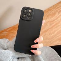 Funda De Silicona TPU Negro Para iPhone 15 14 13 12 pro 11 pro Max X Xs XR Con Protección De Lente Antichoque Y Anti-Scratch Compatible Con Apple - details 1