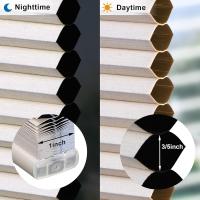 Cordless Cellular Shades No Tools No Drill Blackout Black Out Polyester Cellular Blinds for Window Size 20'' W x 48'' H, Soft Cream - details 1