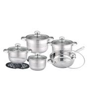 OTA Line Batería de Cocina 6 Piezas en Acero Inoxidable con Tapas - Apta para Todo Tipo de Cocinas - details 2