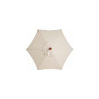Sombrilla de jardín con 6 varillas robustas, sombrilla de playa, cobertizo de jardín, para balcón, terraza, terraza, piscina (diámetro 2,5 m) - Blanco - details 3