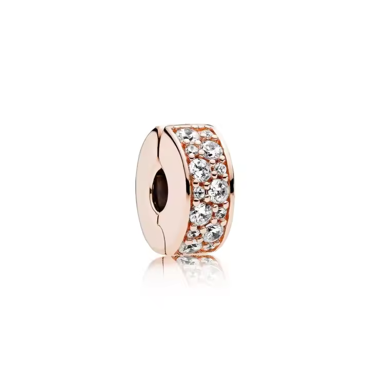 Clip PANDORA Elegancia Brillante Rosa - Joyería Mujer - 1