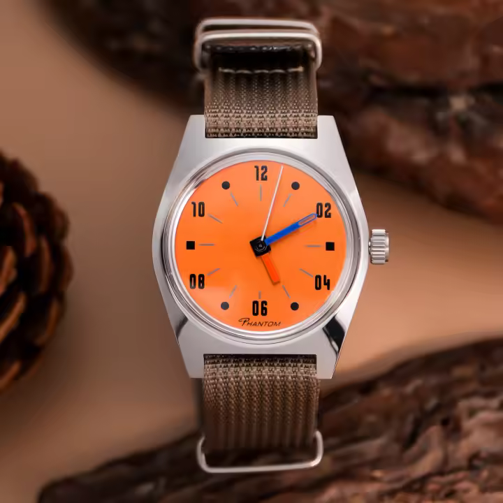 Reloj Mecánico De Mano 7120 Para Hombres 36mm Retro Business Tiempo Clásico Sencillo Para Parejas Material De Correa De Cuero Resistente Al Agua Profundidad 3Bar - 1