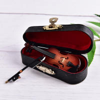 Mini Violín De Plástico Para Decoración De Hogar Con Soporte Instrumento Musical Pequeño Artesanía DIY Para El Hogar - details 6
