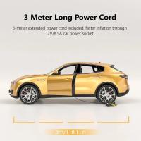 Bomba de aire portátil con cable para automóvil, inflador de neumáticos eléctrico mejorado de 12 V y 150 PSI, para motocicleta, bicicleta, bola, luz LED, compresor de aire para automóvil - details 3