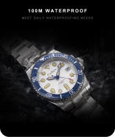 Reloj Mecánico Automático Para Hombre CADISEN Con Bisel De Cerámica Cristal De Zafiro Resistente Al Agua Acero Inoxidable Luminoso Calendario Completo Estilo De Negocios - details 5