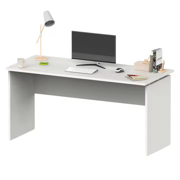 Mesa Escritorio Rivoli Moderno Color Blanco Mate 155 cm - 1