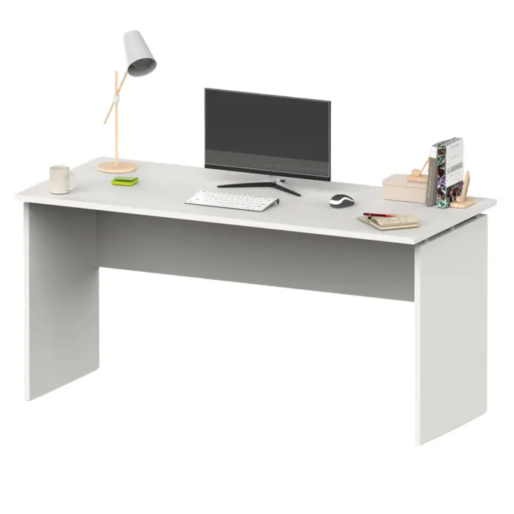Mesa Escritorio Rivoli Moderno Color Blanco Mate 155 cm - 1