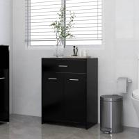 vidaXL Armario de baño madera contrachapada 60x33x80 cm en color Blanco/Madera antigua/Marrón roble y más | almacenamiento funcional diseño moderno para baño dormitorio sala - details 3