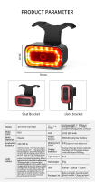 Luz Trasera Inteligente NATFIRE A07 Para Bicicleta Con Sensor De Freno Luz De Seguridad Recargable USB C Automática Encendido Y Apagado Para Ciclismo - details 2
