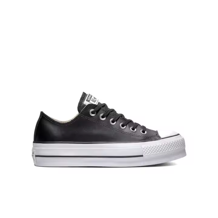 Converse Chuck Taylor Plataforma Baja Piel Negro - 1