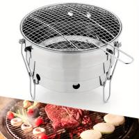 Barbacoa Portátil BOPORO - Parrilla de Carbón de Acero Inoxidable - Utensilios de Cocina - Picnic Al Aire Libre - details 0