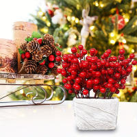 Decoración De Navidad Ramas De Uva Roja Y Estambul De Cerezo Para Decoración De Hogar Regalo De Año Nuevo Boda Accesorio De Flores - details 8