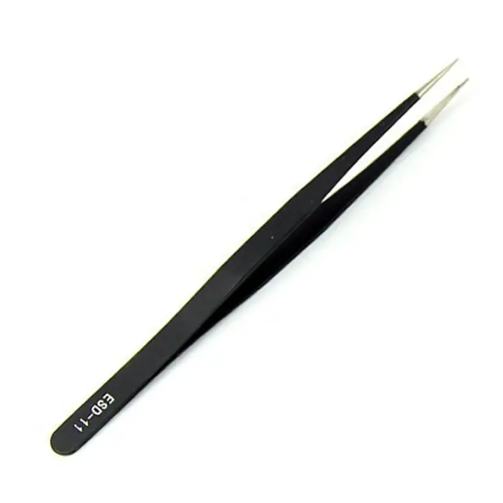 PINZAS DE PRECISION ANTIESTATICA ANTIMAGNETICA ACERO ESD-11 - 1