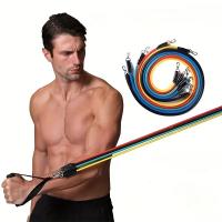 Set De 11 Bandas De Resistencia TPE Con Anclaje De Puerta Manijas Bolsa De Transporte Y Tirantes Para Piernas Y Tobillos Para Ejercicios De Fortalecimiento Muscular Unisex - details 2
