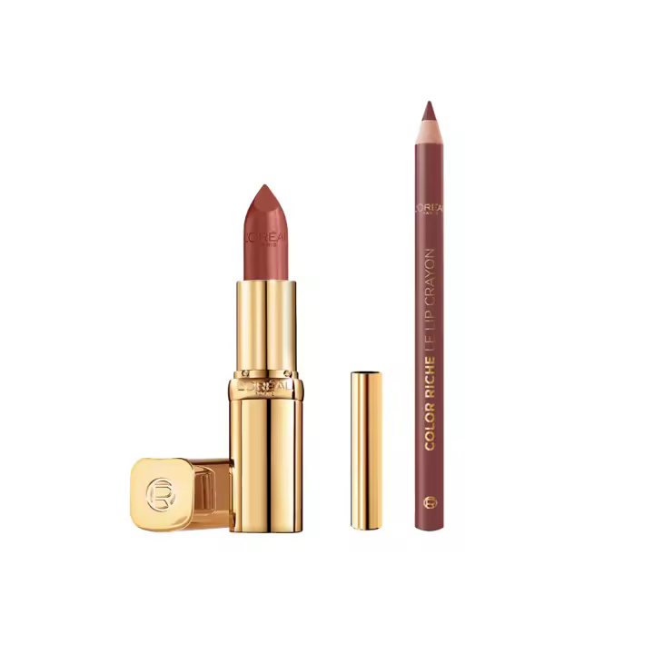 L'Oréal Paris | Pack Lip Liner Color Riche Couture - Perfilador de Labios 634 Le Rouge Paris + Color Riche Barra de labios 570 Le Rouge Paris - 1