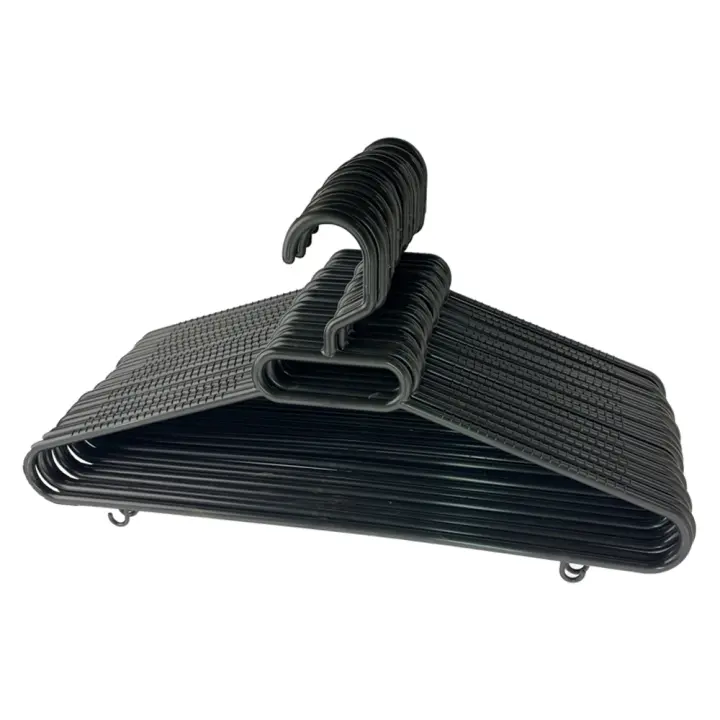 Aicasa Perchas de Plastico para Ropa,Trajes de alta calidad Duraderas y delgadas, para Chaquetas, Camisas, Pantalones, abrigos, Organizador de vestidos Hogar Pack 10/20/30/50/100 Unidades Color Negro y Blanco - 1