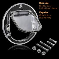 Puerta Para Gatos Con Cerradura De 4 Maneras Pequeña Puerta Para Perros Y Puppies Agujero De Acceso Material De Madera - details 6
