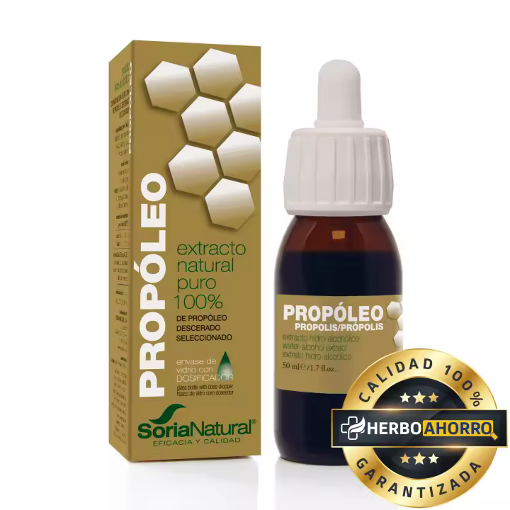 Propóleo Extracto Hidroalcohólico Soria Natural – Ayuda a Estimular tus Defensas – Propiedades Antiinflamatorias - 50 ml. - 1