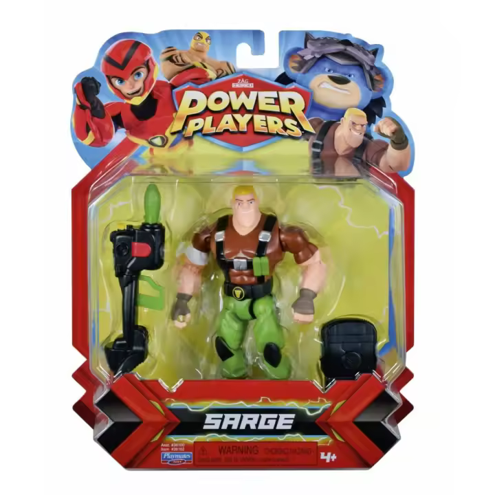 GIOCHI PREZIOSI - Figura de SARGE - Power Players ZAG HEROEZ - Figura de 15 cm más lanzador - Mayores de 4 años - 1