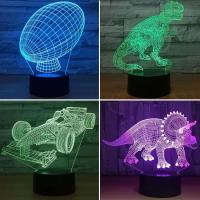 Lámpara De Noche LED 3D Con Base DIY En Acrílico Transparente RGB Control Remoto USB Decoración Para Habitación Regalo De Cumpleaños - details 12