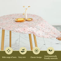 Mantel Redondo Vinilo Con Espalda De Terciopelo Tamaño 120cm Estampado Floral Cubierta Elástica Para Comedor Al Aire Libre Picnic - details 10