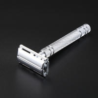 Afeitadora Manual De Seguridad Con Hojas Dobles Y Mariposa Plata Para Hombres 5 Hojas De Cobre Afeitadora Para Cuerpo Y Cara - details 0